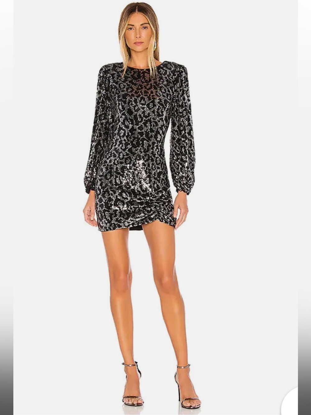 NWT SAYLOR "Maura" black and silver sequin cocktail mini dress